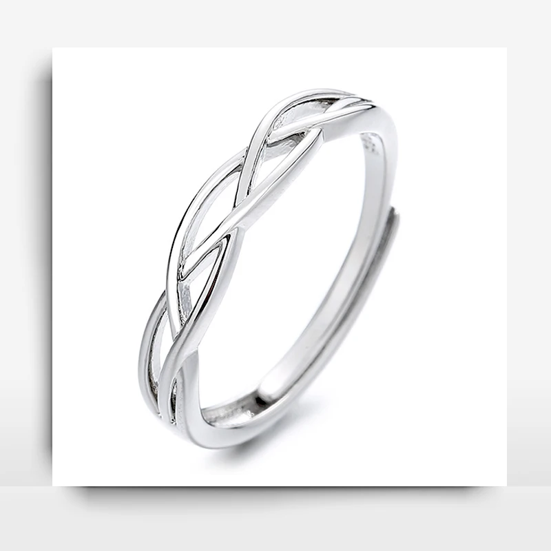 

Simple Line Winding Plain Ring For Women's Design Niche ins Fashion Personalized Index Finger Opening Advanced Feeling Rings
