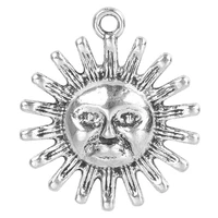 20pcslot personality silver color sun charms alloy pendant for necklace earrings bracelet jewelry making diy accessories