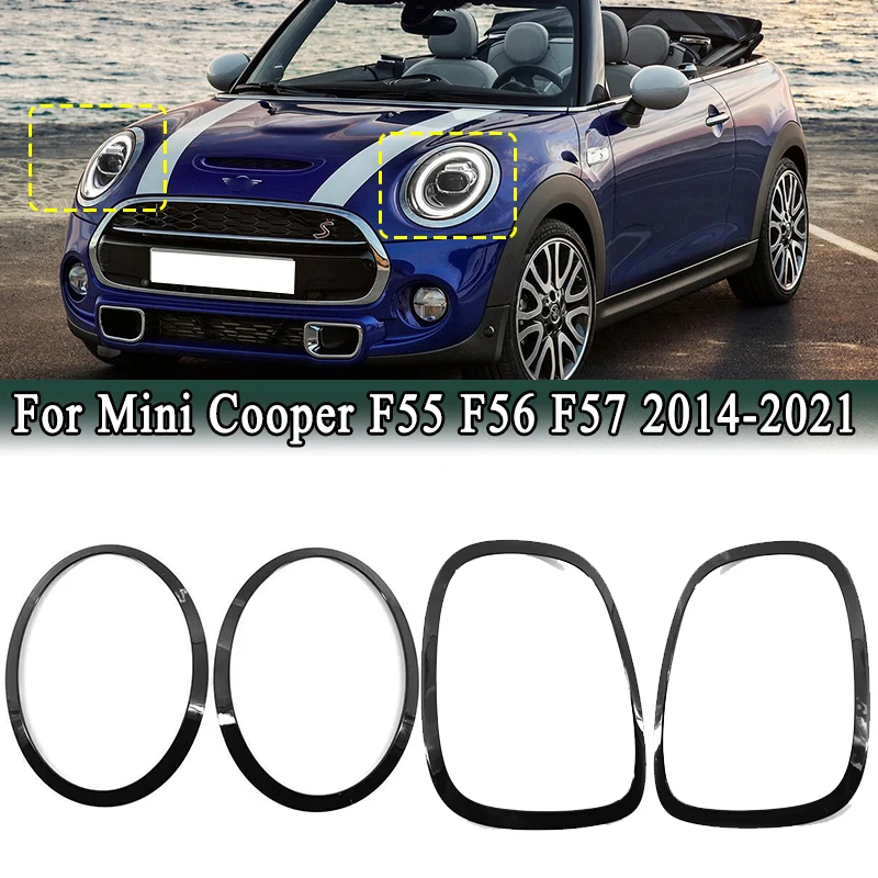 Couvercle de poignée de hayon noir brillant adapté pour Mini F55 F56 F57 13-17