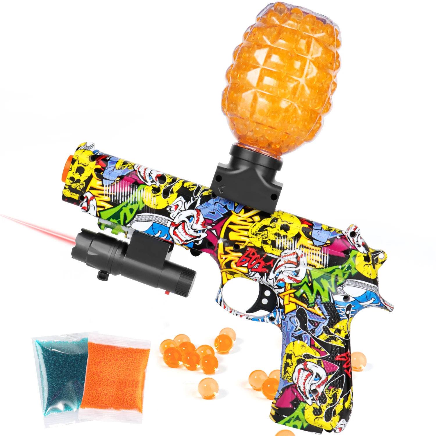

Gel Blaster Gun - ferventoys Full Auto Gel Ball Blaster with 10000 Gel Balls,Gel Ball for Fun Backyard Battles by Boys and Girl