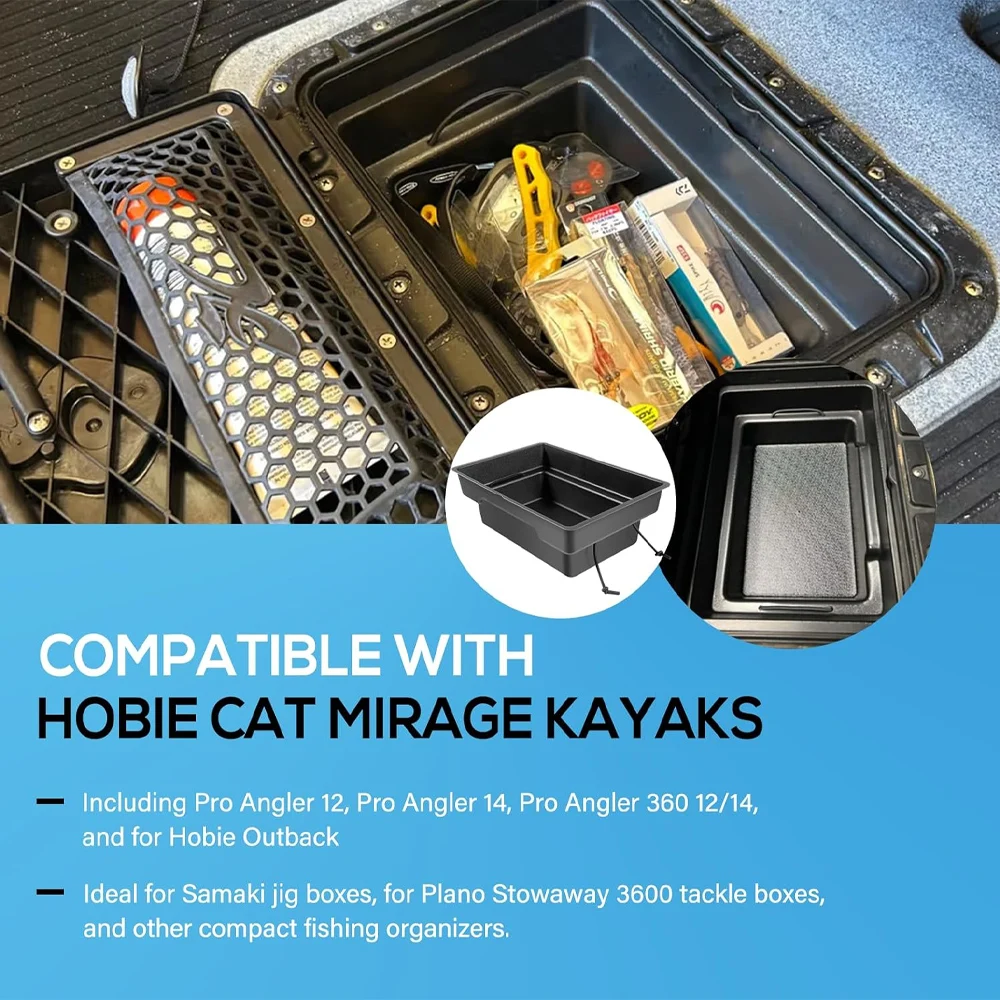 Фото Ведро для хранения в люке каяка, совместимое с каяками Hobie Cat Mirage |   Неглубокое ведро для хранения рыболовных снастей №3