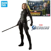 original bandai marvel avengers infinity war shf black widow deluxe edition anime action figure model ornaments gift toys child