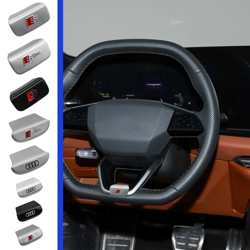 Фото Наклейка-эмблема 3D из металла на руль автомобиля, 1 шт., для Audi A7 A3 A4 A6 A5 Q5 A1 Q7 Q3 Q4 TT SQ5 RSQ3 RS №5