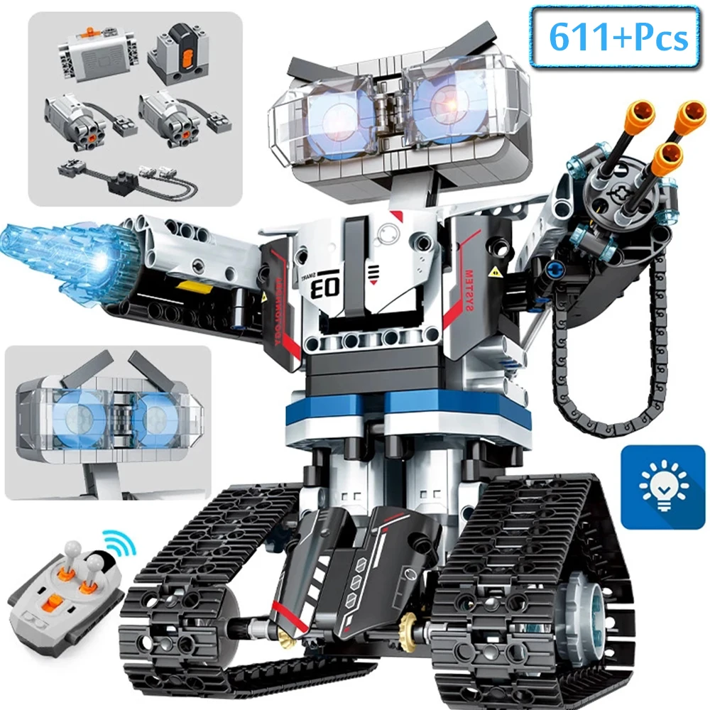 

MonsterToys City Technical RC Robot Building Blocks Remote Control Intelligent Robot Car Weapon Bricks Toys For Children Gifts