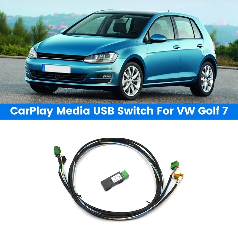 Автомобильный Мультимедийный USB-переключатель Carplay адаптер MIB2 разъем AUX для VW Golf 7