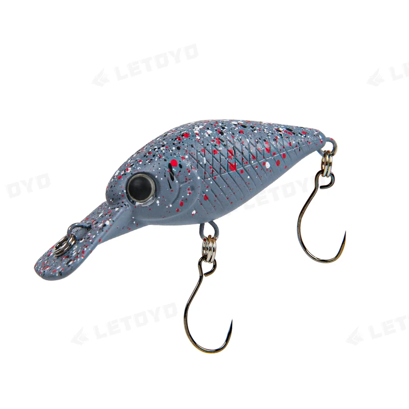 LETOYO 3.2g 50mm Crankbait Shallow Diving Fishing Lure Freshwater Stream 0-1.5m Floating Hard Baits For Trout Salmon Goby Crank