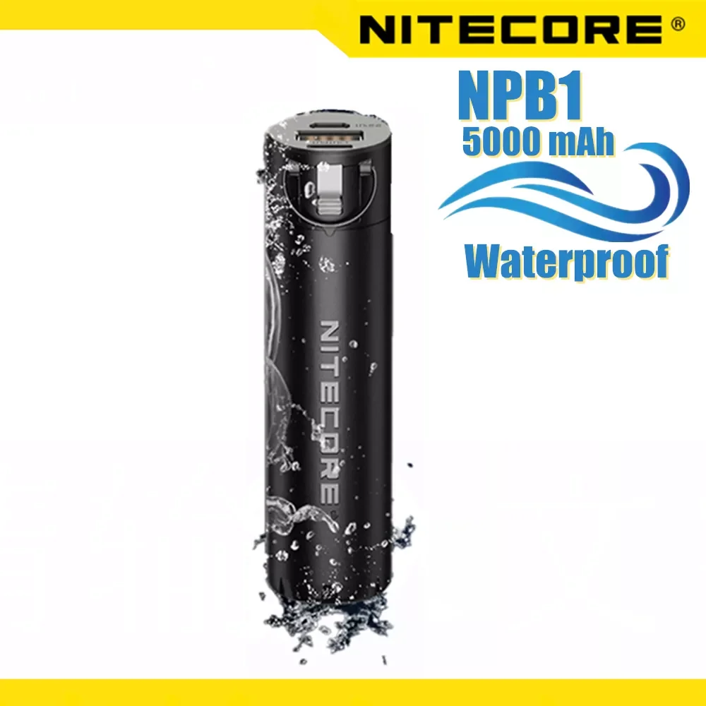 

NEW2023 NPB1 Bank IP68 Rated Waterproof Mobile high capacity 5000mAh QC3.0 Output Mobile Charger Certified by CE &