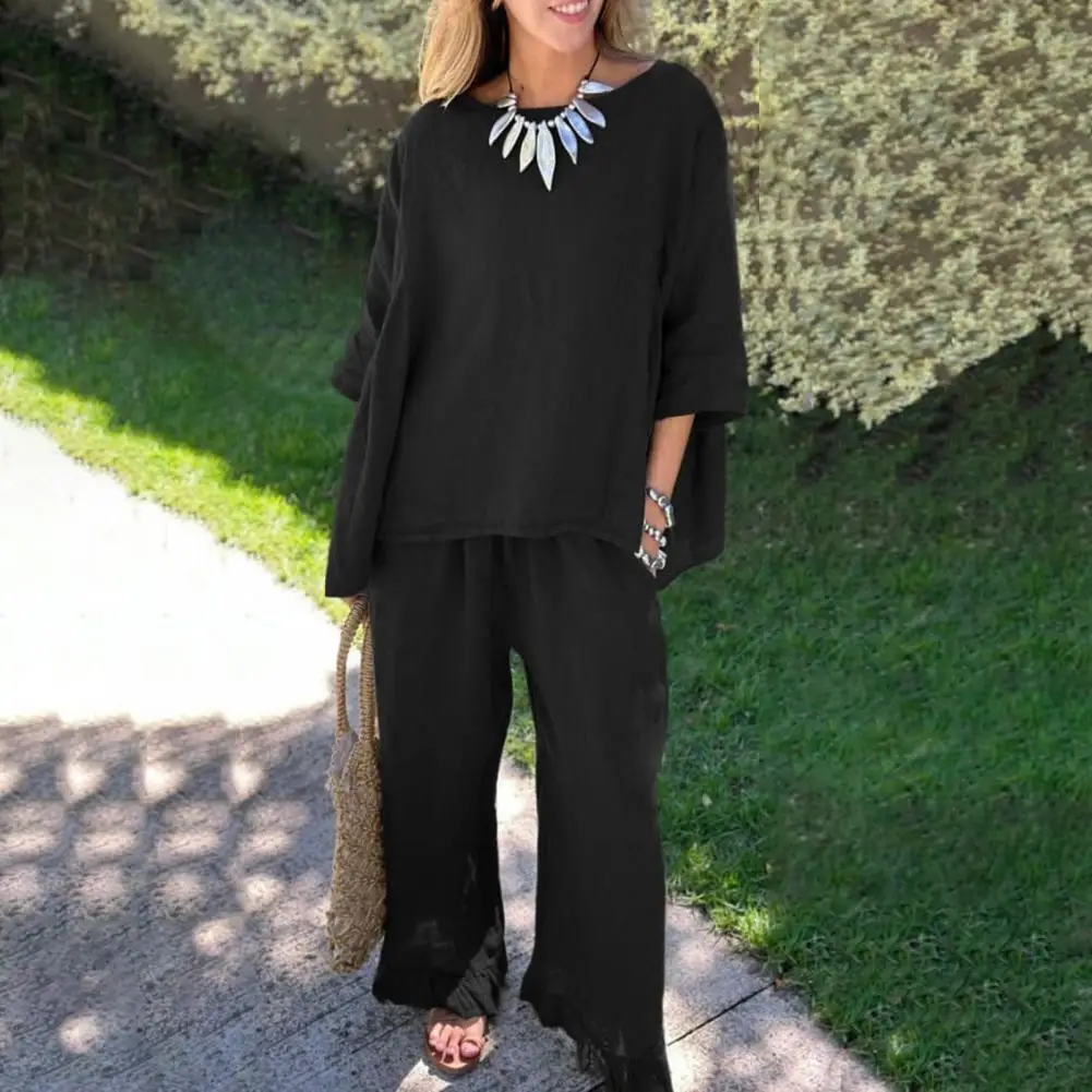 Женский роскошный костюм из блузки и брюк Привлекательный комплект двух