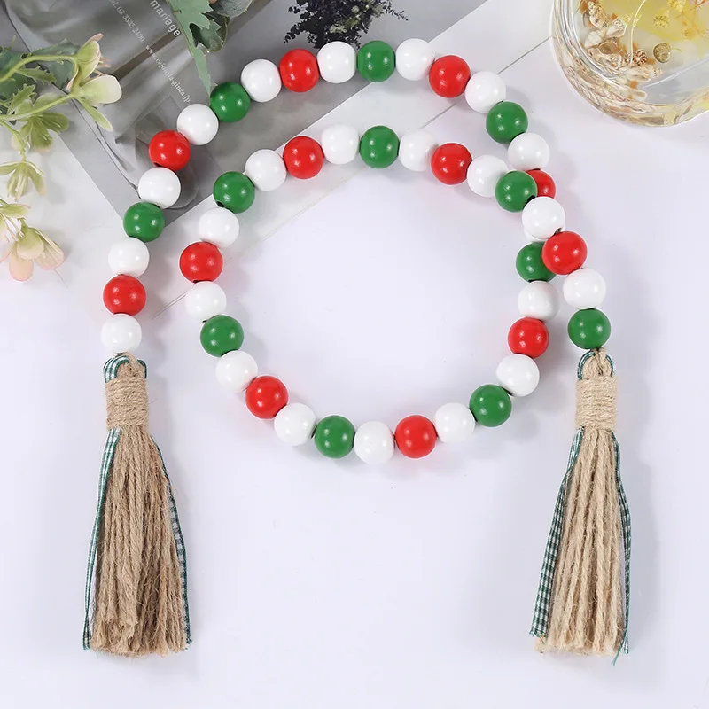 Сделай сам красочные деревянные бусины креативное украшение занавески ремни для