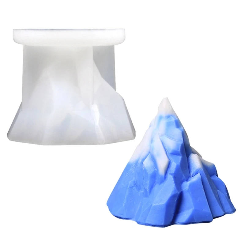 

3D Candle Mold Mountain Silicone Mold for Making Candle Soap Plaster Room Ornament Epoxy Resin Casting Silicone Mold