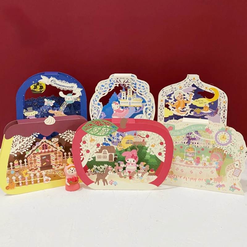 

Sanrio 3D Greeting Card Meredith Dog Kitty Cat Dog Blessing Card Birthday Gift Teacher's Day Christmas