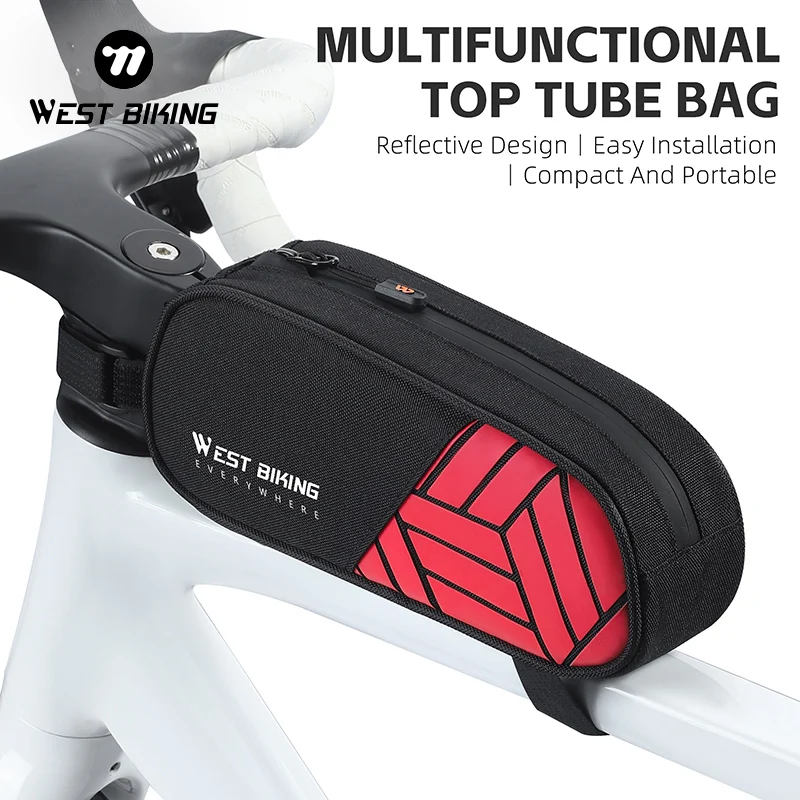 WEST BIKING Верхняя передняя трубчатая рама Многофункциональная треугольная сумка 1л