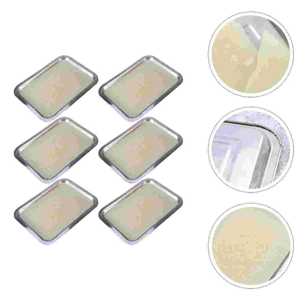 

6 Pcs Wax Plate Metal Dissection Tray Food Serving Stainless Steel Dissecting Trays