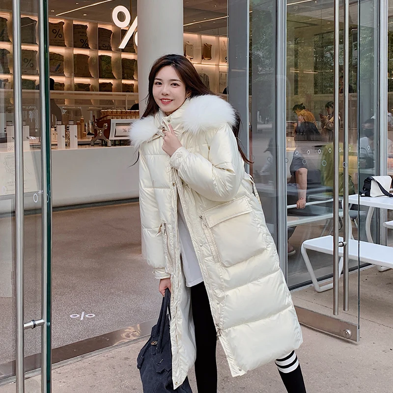 New 2022  Winter Women Jackets coats Brand Hooded Parka Women Female Overcoat Fur Collar Plus Size