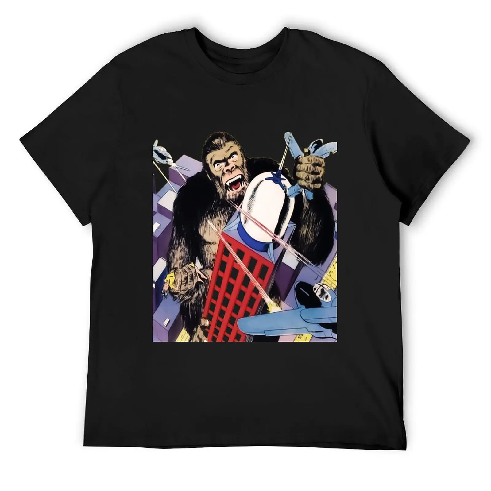 Кинг-Конг Горилла Гигантский город Самолет Ретро Комикс Винтаж Книга с героями