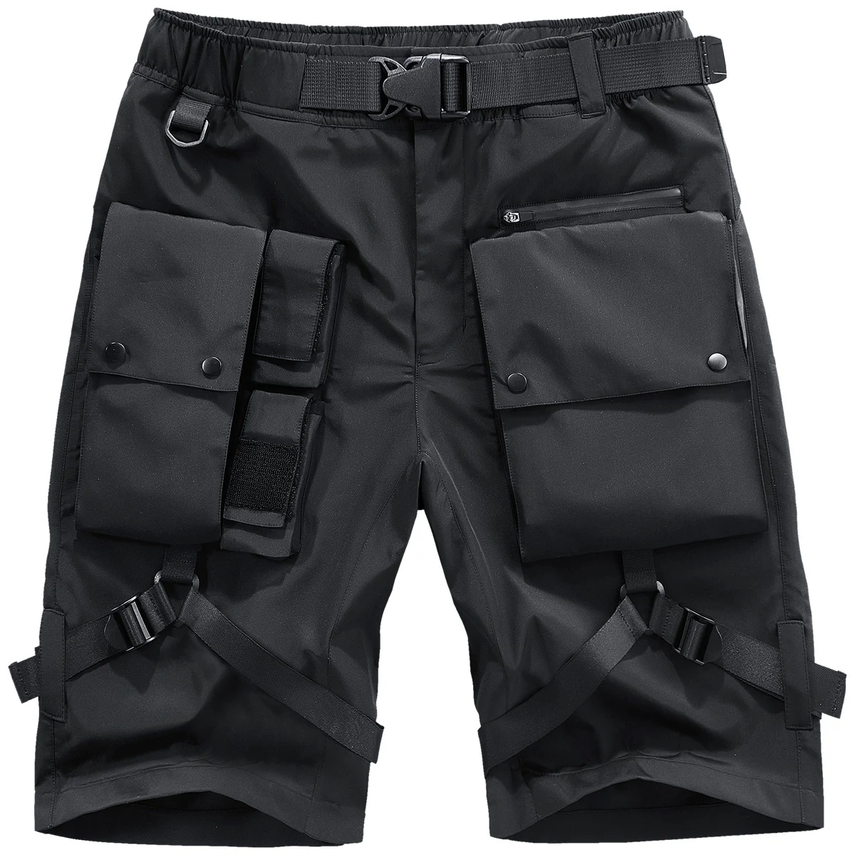 2022 Summer Tactical Shorts Men Fashion Functional Multi Pockets Shorts Techwear Hip Hop Streetwear Knee Length Pants WB758
