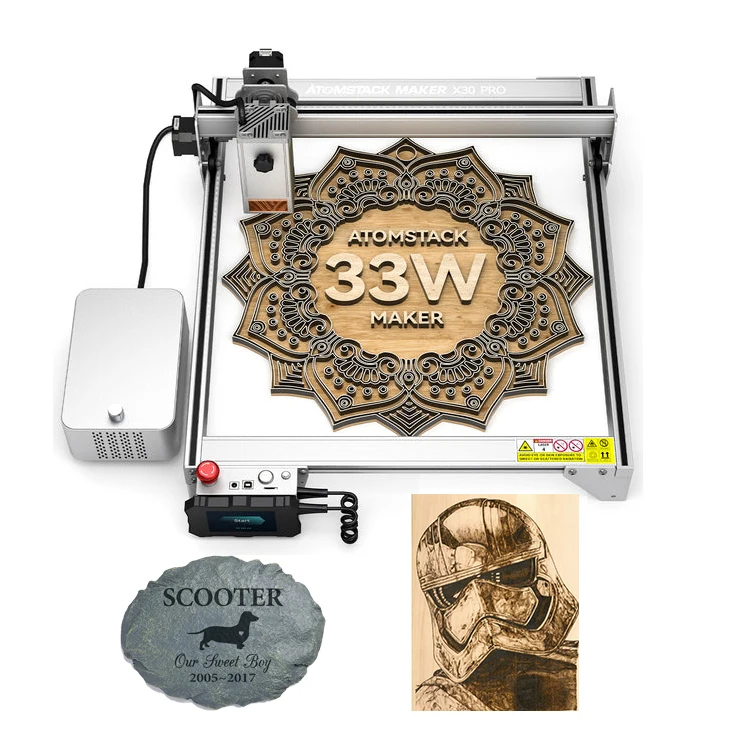 

Latest Atomsatck X30 Pro 30W Laser Super Cutting Machine With Upgraded Air Assist Diode CNC lazer Engraving Machine For Wood