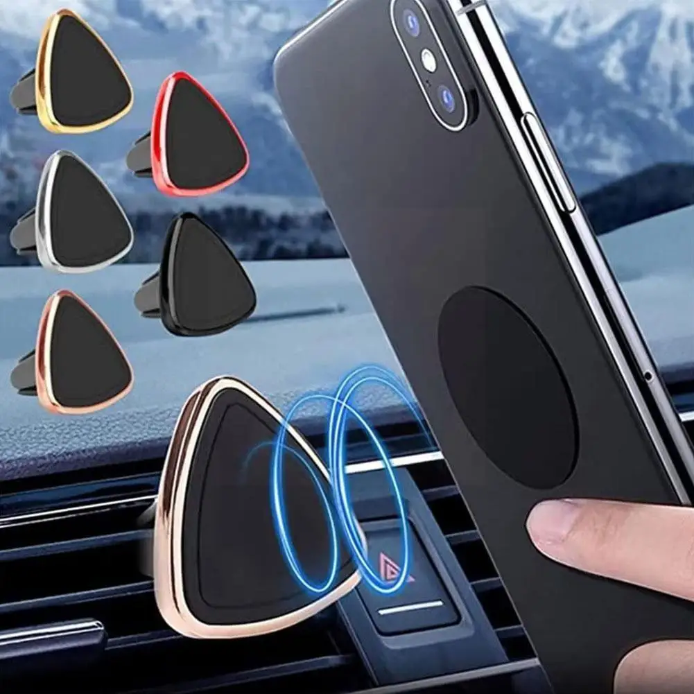 

Треугольный магнитный держатель для телефона, автомобильный держатель для телефона, крепление на приборную панель, держатель для сотового телефона на лобовое стекло, совместимый магнитный держатель B0V2