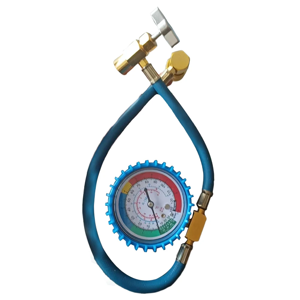 

Car R134-A Recharge Measuring Hose A/C Charging Pipe 1/4 Thread A/C Charging Pipe With Gauge 15CM Car Interior