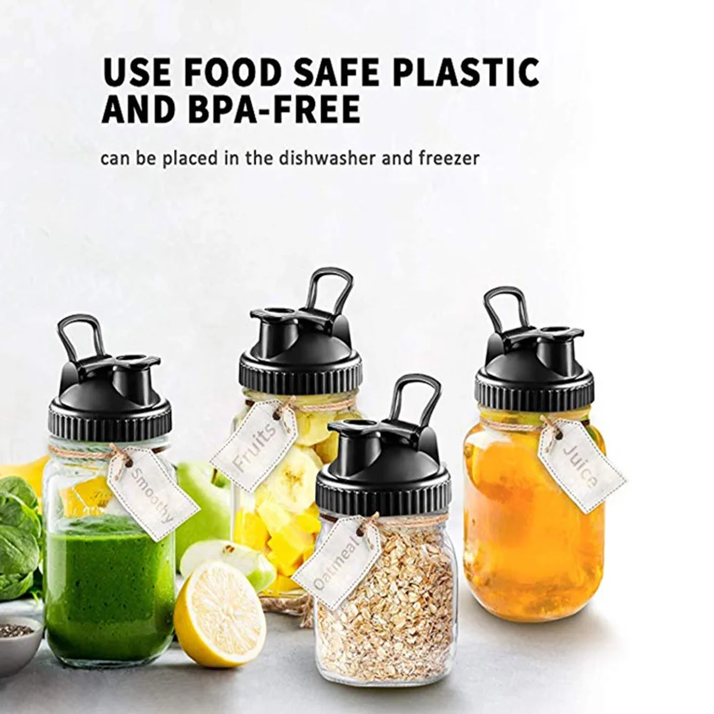 

Jar Mason Lids Lid Spout Shaker Pour Mouth Cap Caps Drinking Regular Widecanning Oilbottle Vinegar Proof Storagecover Cocktail