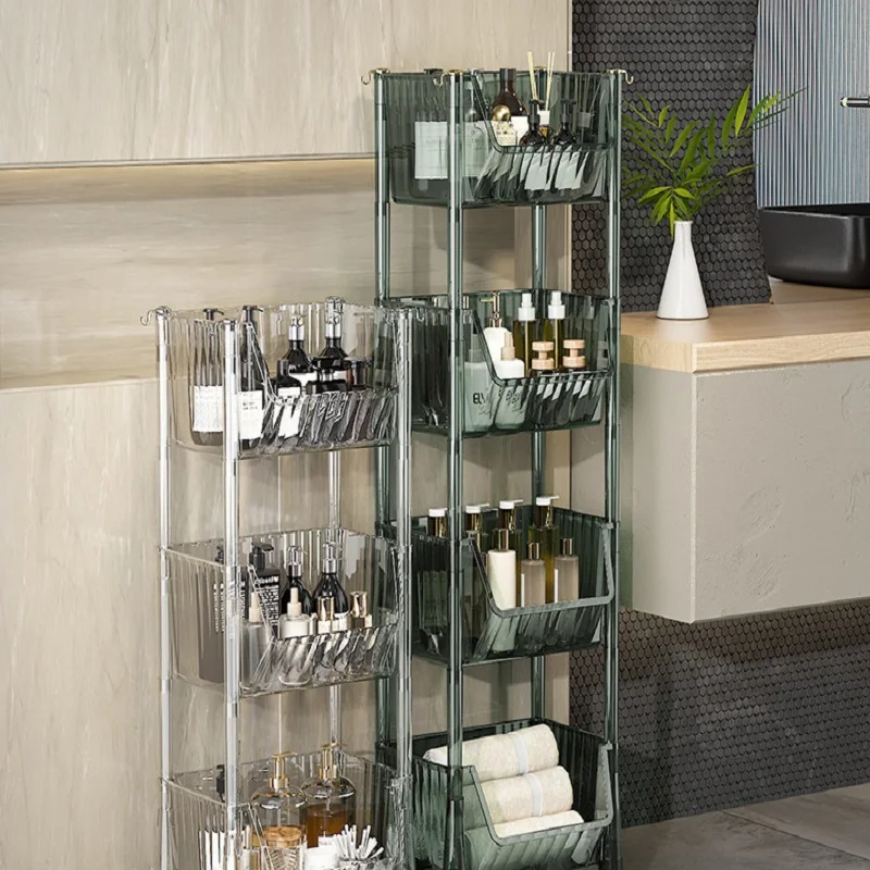 

Toilet with wheel shelf floor, multi-storey bathroom, toilet, toilet, removable plastic PET storage shelf shelves