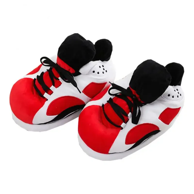 Теплая домашняя плюшевая обувь с милыми мультяшными животными женская/мужская