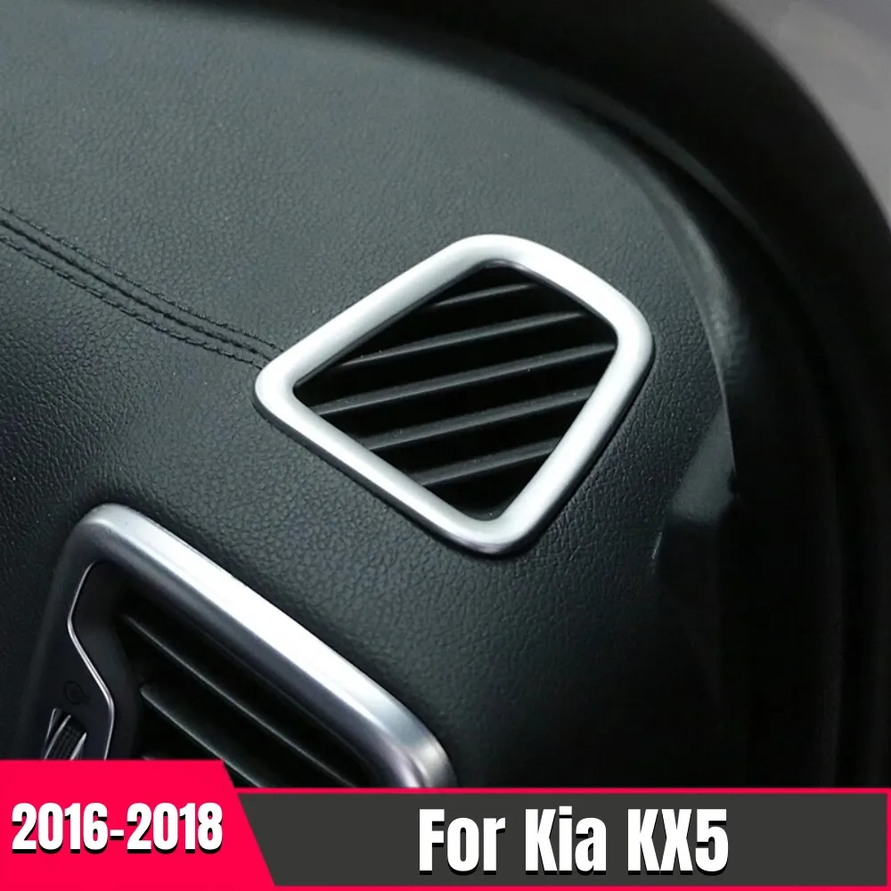 

Stainless Steel Air Vent Trim Sequins Air Conditioner Outlet Sticker Air Vent Sticker 2 PCS For Kia Sportage KX5 QL 2016-2018