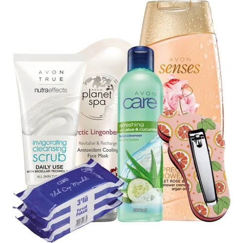 

Антиоксидантная маска Avon, средство для очищения лица с алоэ, розовый и пачули, гель для душа, карманный носовой платок и ножницы для ногтей, у...