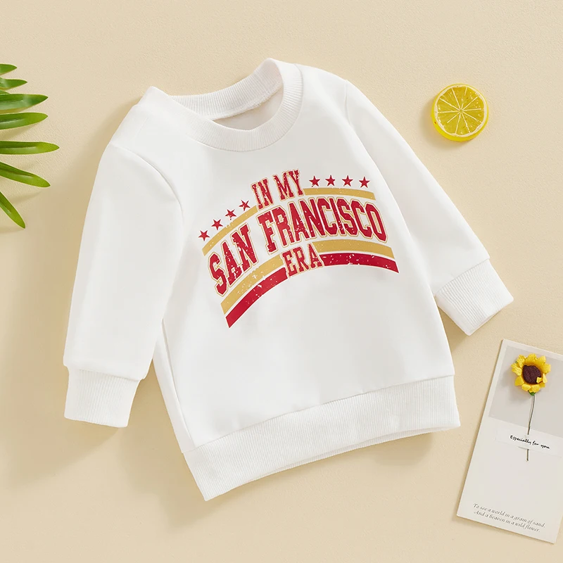 Футбольная Одежда для маленьких мальчиков и девочек свитшот с круглым вырезом