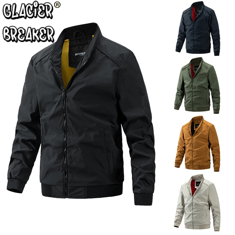 2022 New Spring and Autumn Men Thin Jackets Casual Solid Fashion Vintage Coats High Quality M-5XL Spring and Autumn Jacket Men