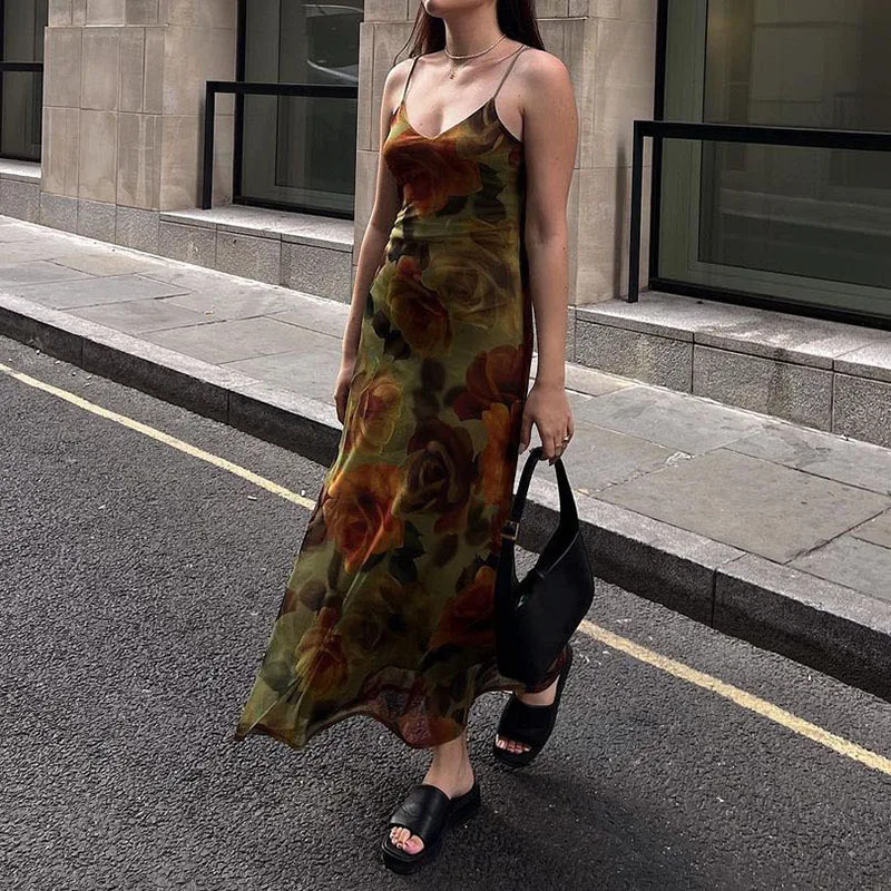 

Женское платье-макси с открытой спиной, без рукавов