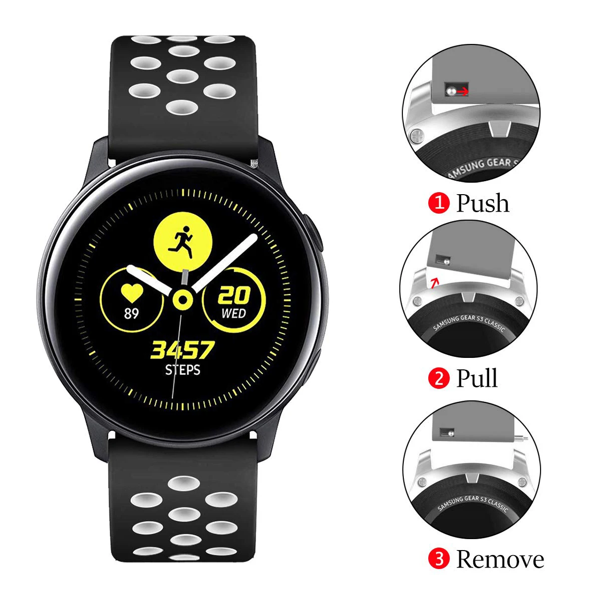 20mm 22mm Band For Samsung Galaxy Watch 5/4 44mm 40mm classic 46mm 42mm Silicone Bracelet Active 2 Galaxy Watch 5 pro 45mm Strap