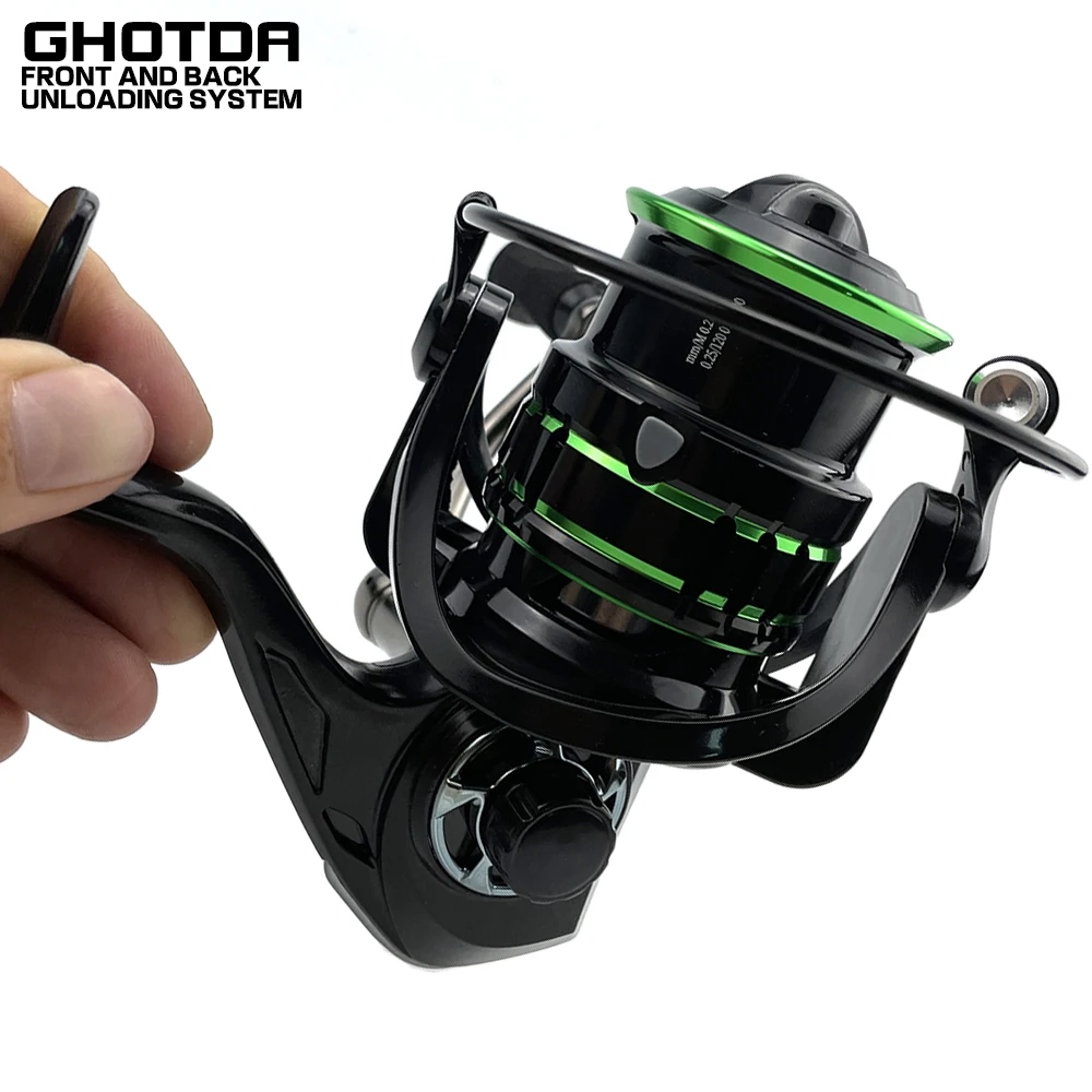 

Ghotda Carbon Fiber Drag System Spinning Fishing Reel Gear Ratio 5.2:1 Bass In Ocean Environment 2000-5000Series
