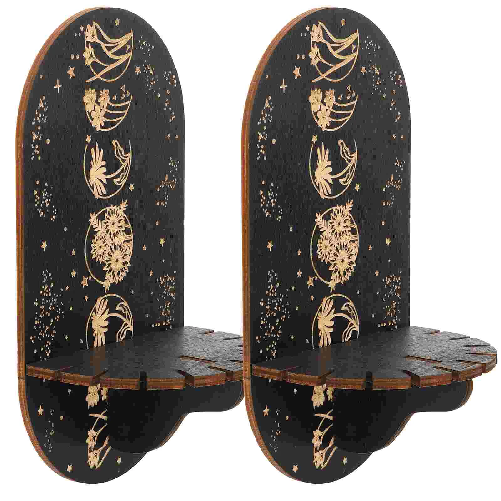 

Crystalshelf Base Wall Display Stand Shelves Rack Decorative Storage Sphere Vintage Floating Wooden Holder Orbhanging