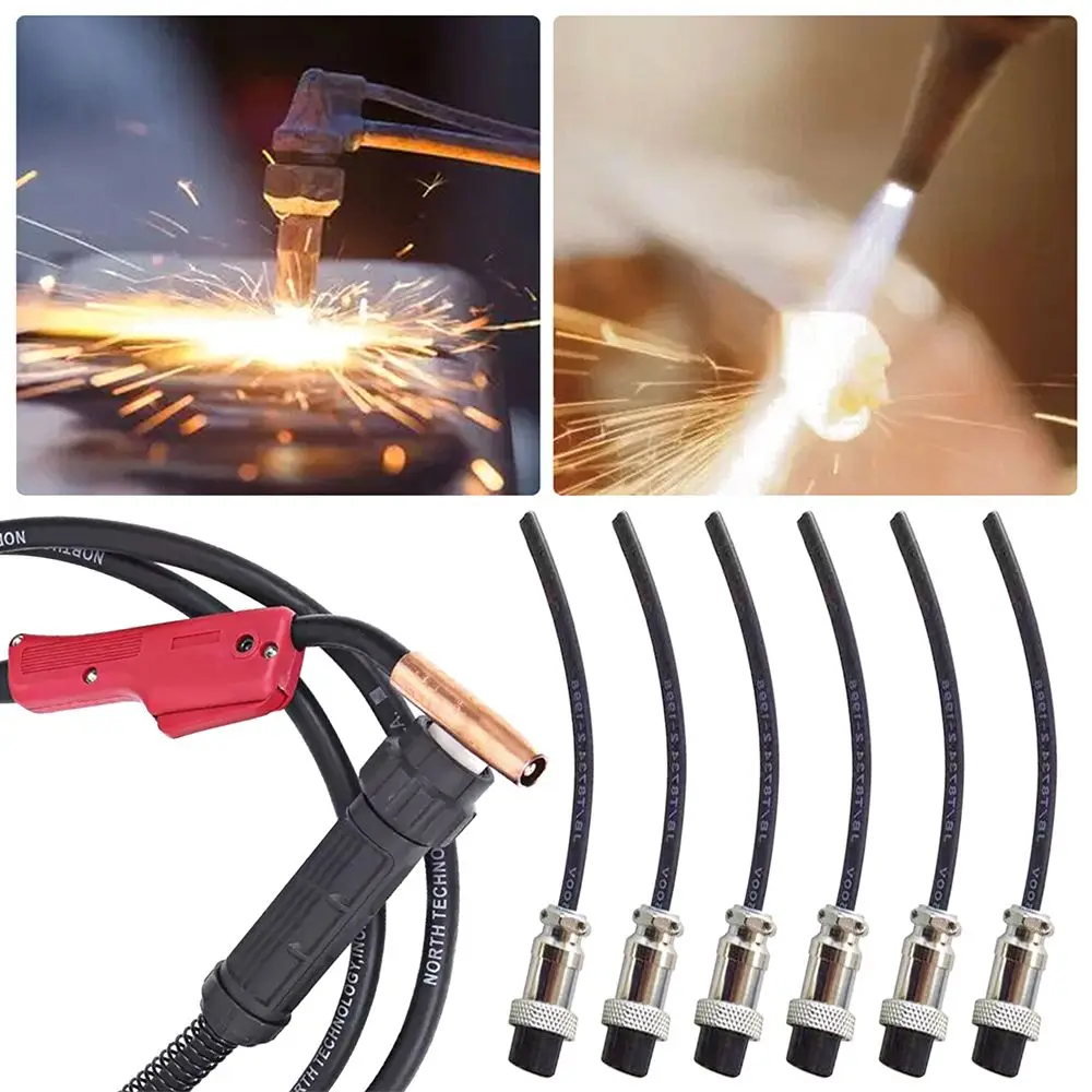 

10 шт., плазменная/TIG сварка, штепсельная вилка с кабелем, двухжильная Авиационная вилка, аксессуары для сварки, расходные материалы для пайки