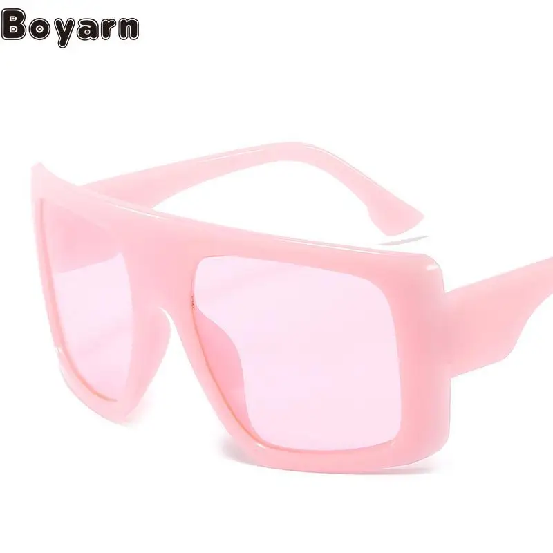 

Новые солнцезащитные очки Boyarn с изогнутой зеркальной большой оправой женские солнцезащитные очки желеобразного цвета трендовые солнцезащ...