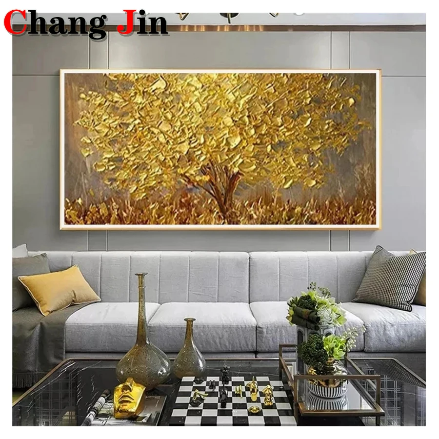 

5D Diy Diamond Painting Lucky Gold Tree Art Cross Stitch Kit Print Rhinestone Embroidery Diamond Mosaic Home Decoration Gifts