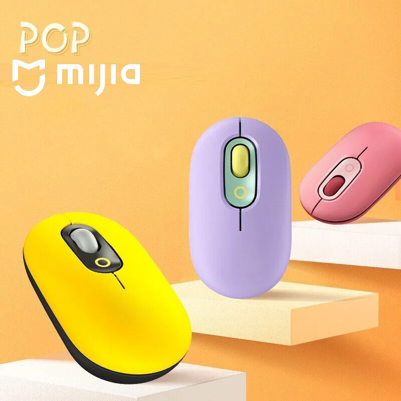 Мышь XIaomi POP розовая Милая мышь беспроводные мыши Bluetooth для ПК геймеров полные