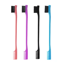 double sided comb steel pin tail hair care hair edge control brushes gel smooth new eyebrow brush hairdressing salon supply