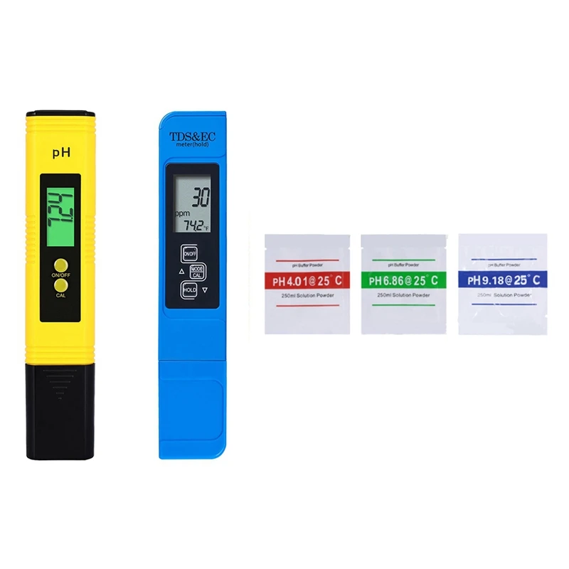 

Spot Goods PH&TDS Meter Combo 0.05Ph High Accuracy PH Meter Pen And 3-In-1 TDS/EC/Thermometer For Hydroponics/Home Drinking Wate