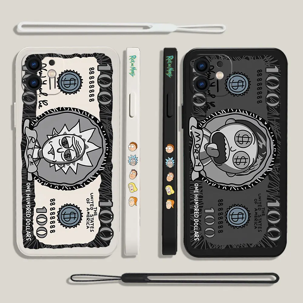 

Funny Cartoon Ricks and Morties Phone Case For Xiaomi Redmi Note 12 11 11T 10 9 Pro Plus 10C 9A K40 K60 4G 5G With Hand Strap