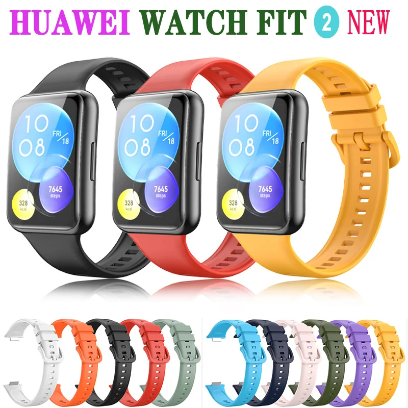 

Ремешок силиконовый для смарт-часов Huawei Watch FIT 2, 2022