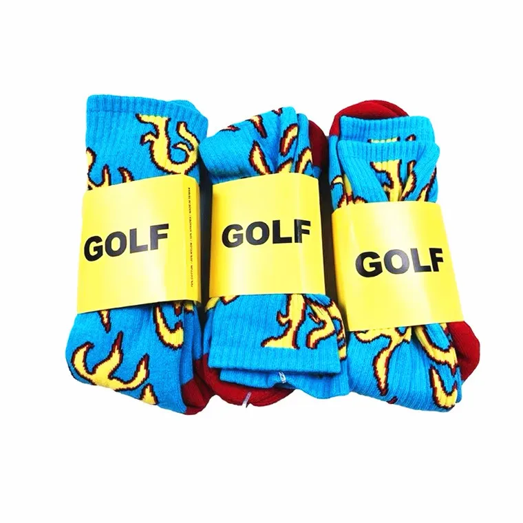 

Продается 5 парт/лот -- GOLF wang, голубые ранние мужские и женские парные Средние Высокие Чулки WZ43