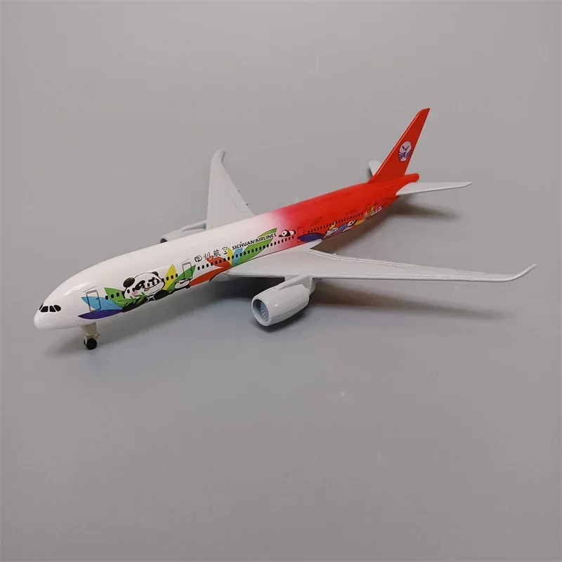 

Модель самолета с пандой из металлического сплава, 19 см