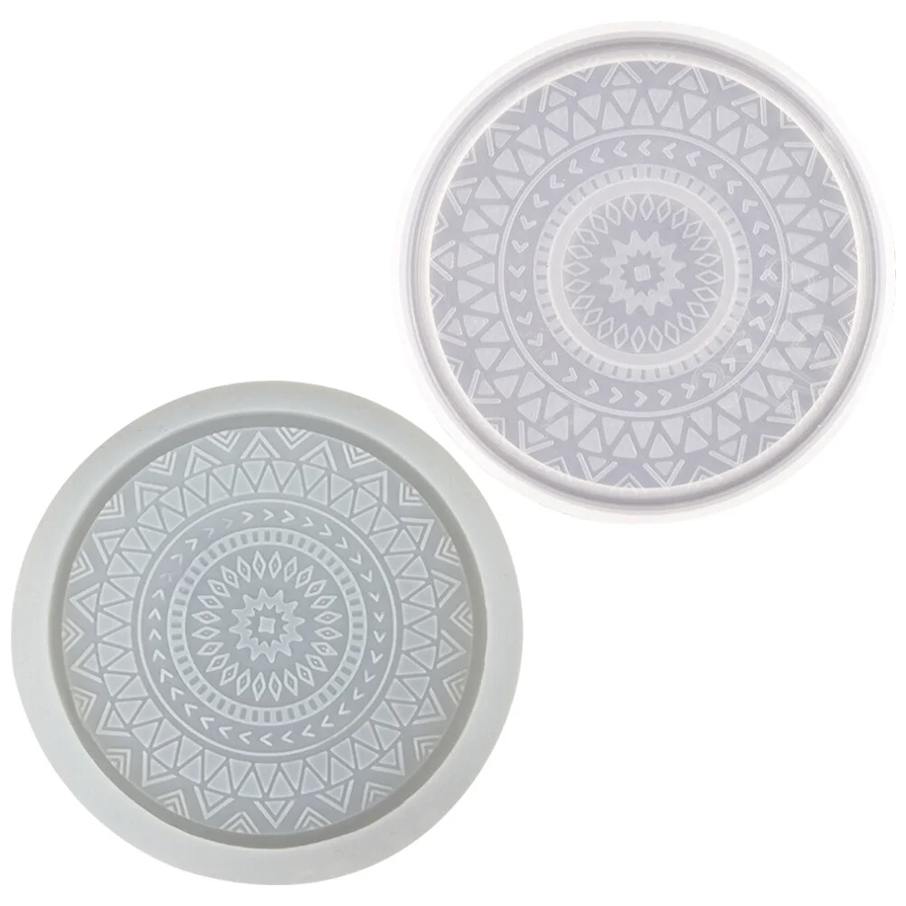 

2 Pcs Silicone Molds Accessories DIY Crafts Epoxy Multi-use Resin Coaster Silica Gel