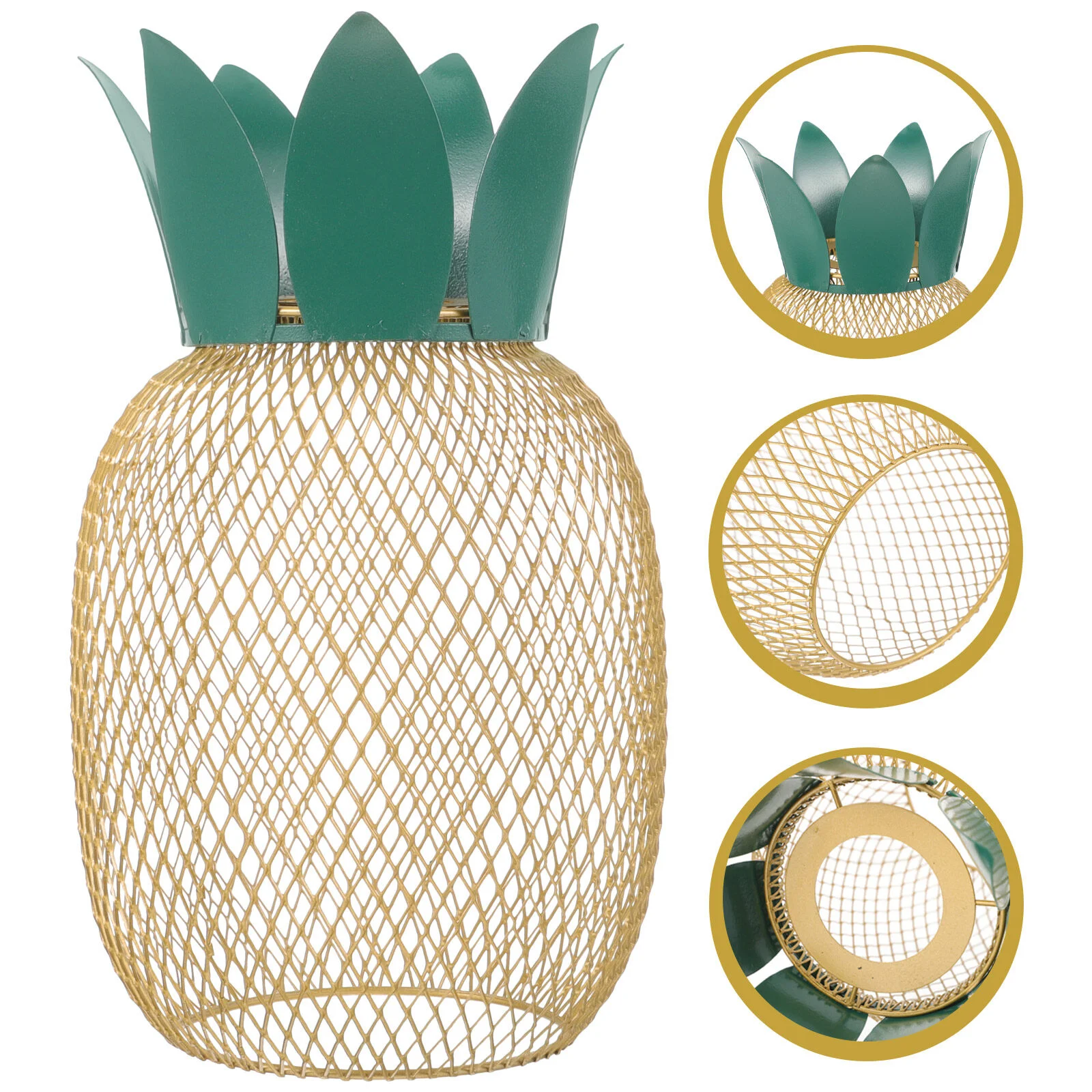 

Metal Wires Light Shade Decorative Mesh Lampshade Vintage Beach Stainless Steel Pendant Glass