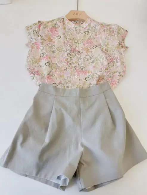 

New girls Top Shorts Sleeveless Shirt + Tropical