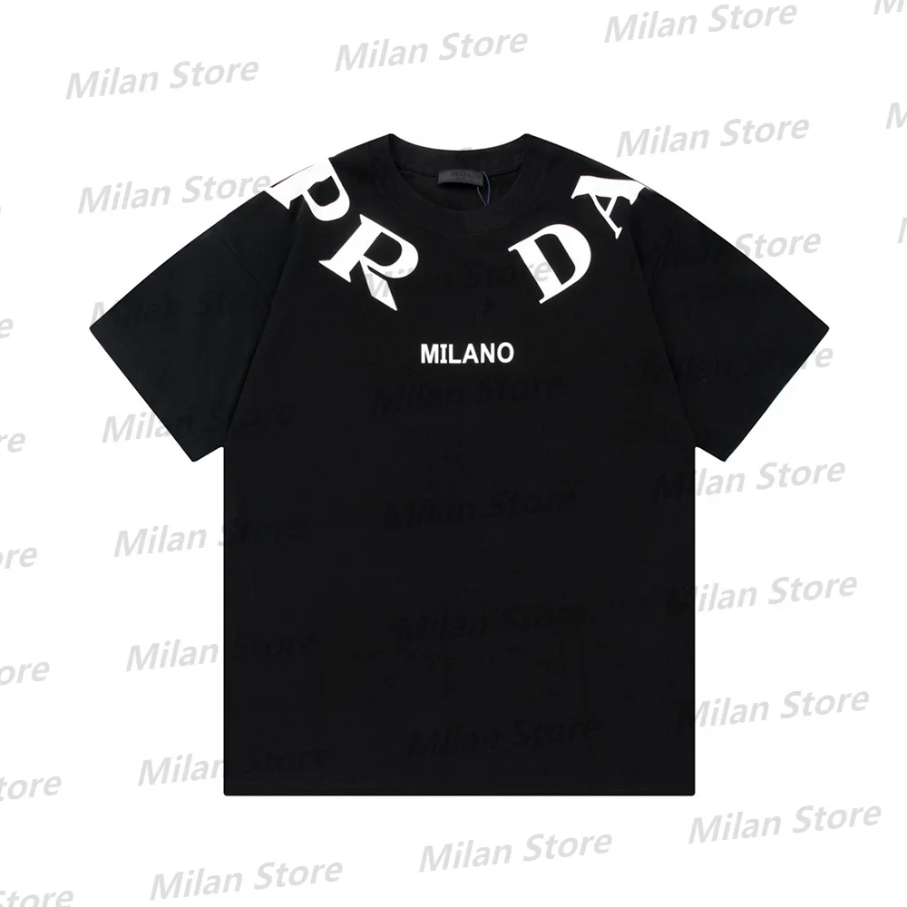 Футболка Y2k Мужская/женская с изображением Милана люксовый брендовый Топ для пар