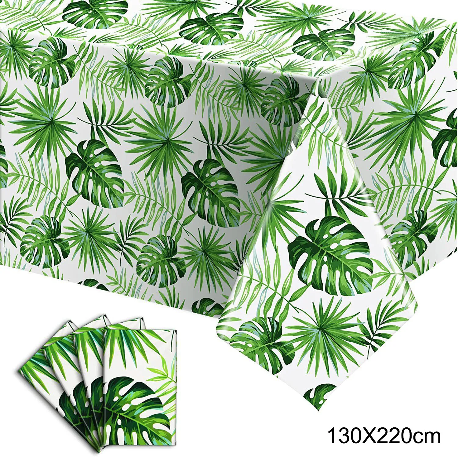 

Summer Tropical Rectangular Disposable Tablecloth Hawaii Palm Leaves Table Covers for Aloha Beach Birthday Luau party Supplies