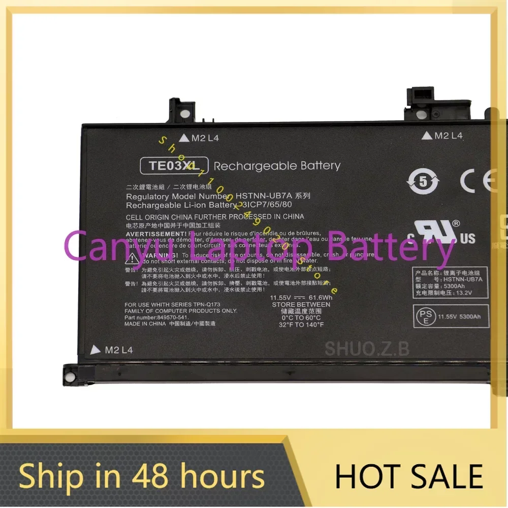 Новинка 2024 года TE03XL для HP OMEN 15-bc011TX 15-bc012TX 15-bc013TX 15-AX015TX AX017TX TPN-Q173 HSTNN-UB7A 849910 -850